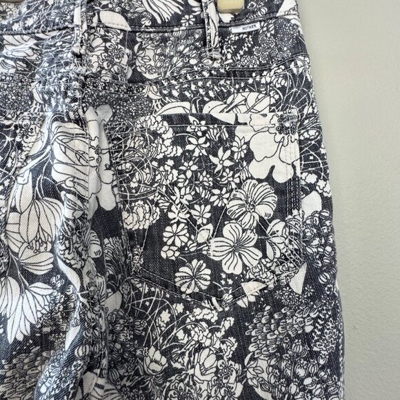 MOTHER The Hustler Ankle Jeans Women's 26 French Fairy Tale Black & White Pants - Picture 6 of 12